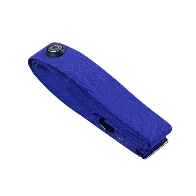 Ceinture thoracique élastique mumian, sangle souple pour moniteur de fréquence cardiaque polar sport running, compatible bluetooth, réglable: Bleu