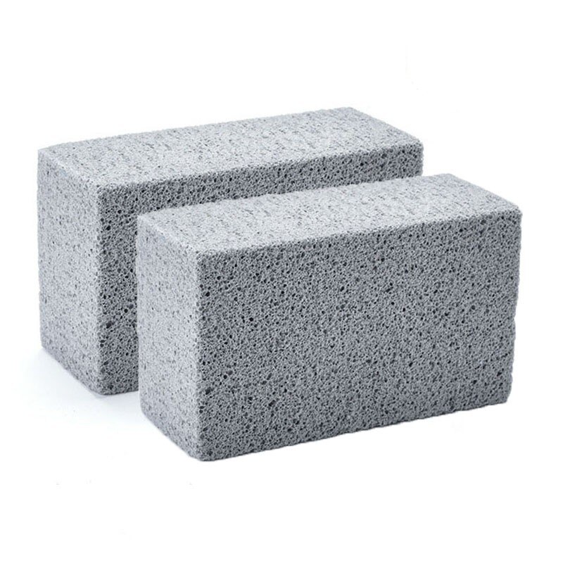Grill Griddle Cleaning Brick Block Ecological Grill Cleaning Brick De-Scaling Cleaning Stone for Removing Stains BBQ Accessories: 2pcs