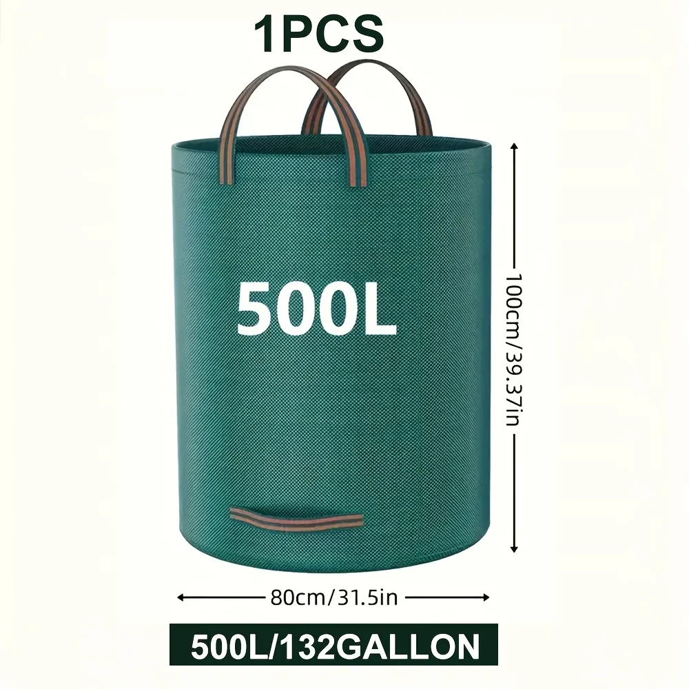 PP Garden Waste Bags Heavy-Duty Reusable Yard Debris Bags with Industrial Fabric and Handles for Plant, and Leaf Collection: Yellow