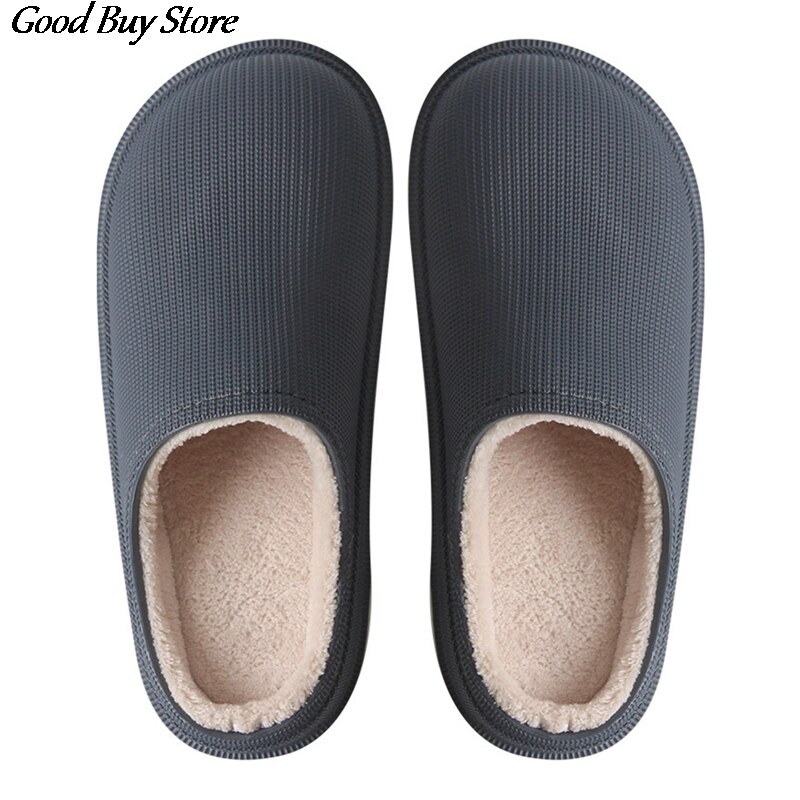 Herfst winter heren pantoffels binnen vloer schoenen warme pluche pantoffel zachte bont comfortabele huis thuis schoenen mannen hotel slides mannelijk: C / 41