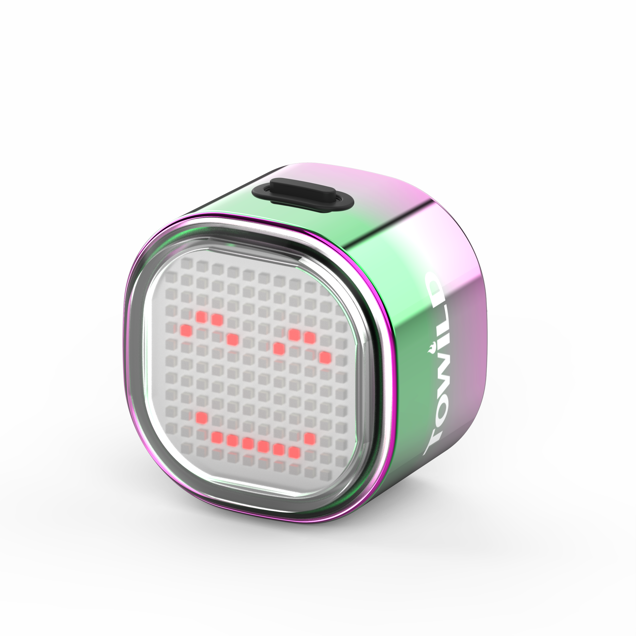 Towld tl08 expressão inteligente lanterna traseira 140 led sensor de freio bluetooth luz traseira da bicicleta personalizável lanternas traseiras: Verde