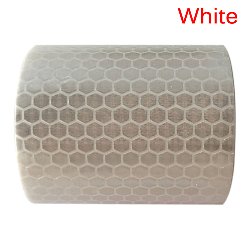 Safety Caution Reflective Tape Warning Tape Sticker Self Adhesive Tape 5cm X 1M Stripes: White