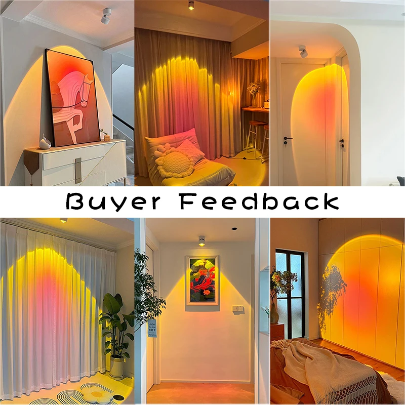 foco de puesta de sol, lámpara Led empotrable, iluminación de punto de techo montada en superficie Interior para decoración, sala de estar, dormitorio y pasillo