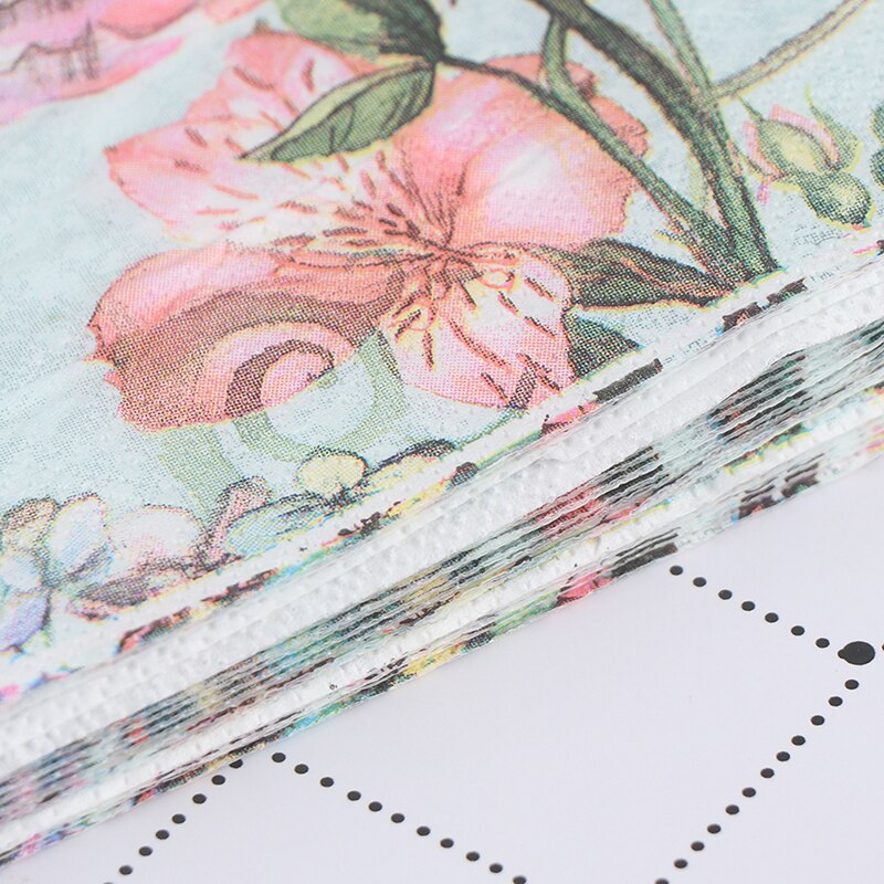 20PCS Napkins paper Decoupage Tissue Flowers Wedding Birthday DIY Decoration