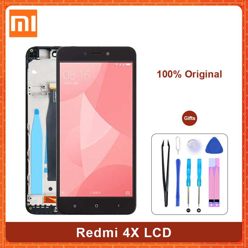 Originele Xiaomi Redmi 4X Lcd-scherm 5.0 "Touch Screen Digitizer Met Frame