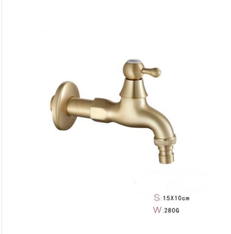 Total brass Bush Gold Finished washing machine faucet bibcocks faucet tap garden outdoor mixer: Yellow
