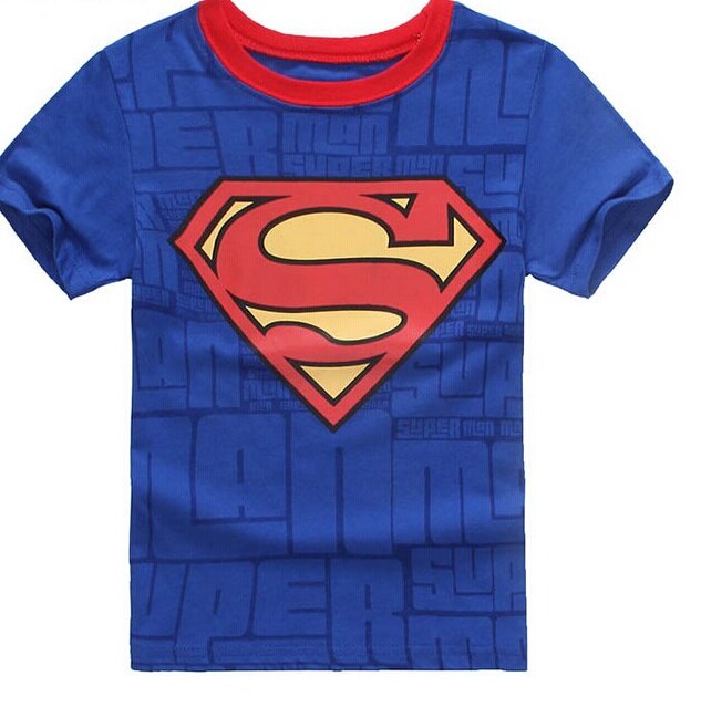 Cartoon Printing Korte T-shirt Jongen Kids Zomer Blouse Kleding 2-7 Ys: super  / 7