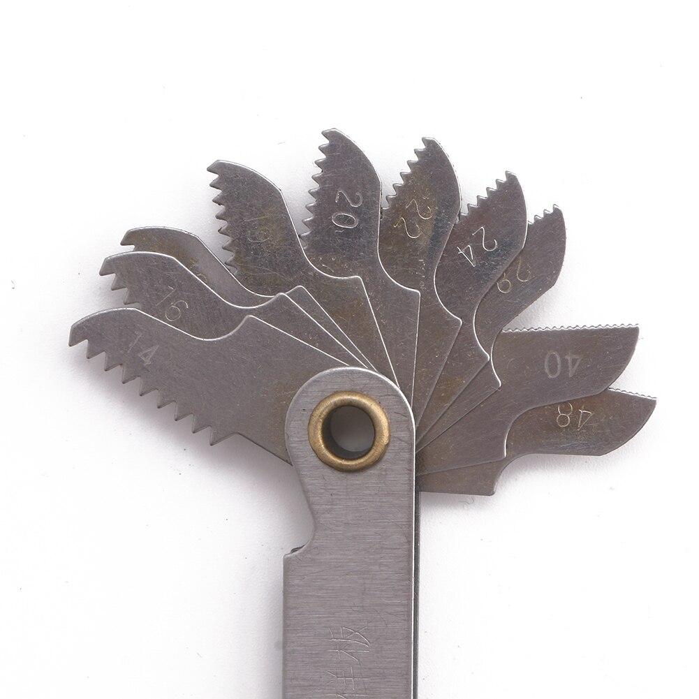 Foldable Screw Pitch Gauge Whitworth 55 Degree Thread Measuring Gage