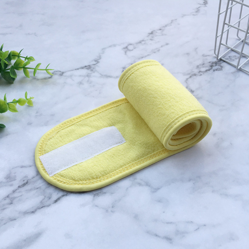 Hoofdbanden Verstelbare brede haarband Yoga Spa Bad Douche Make-up Wassen Gezicht Cosmetische hoofdband voor dames Dames Make-up accessoires: YELLOW