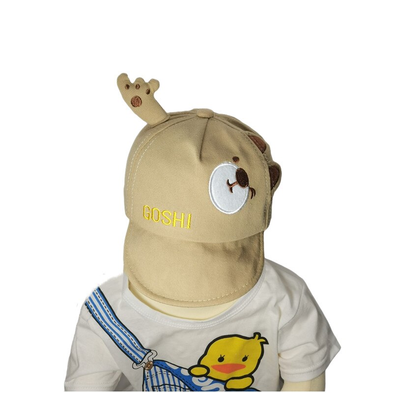 Jongen Baby Cartoon Leuke Baseball Cap: brown