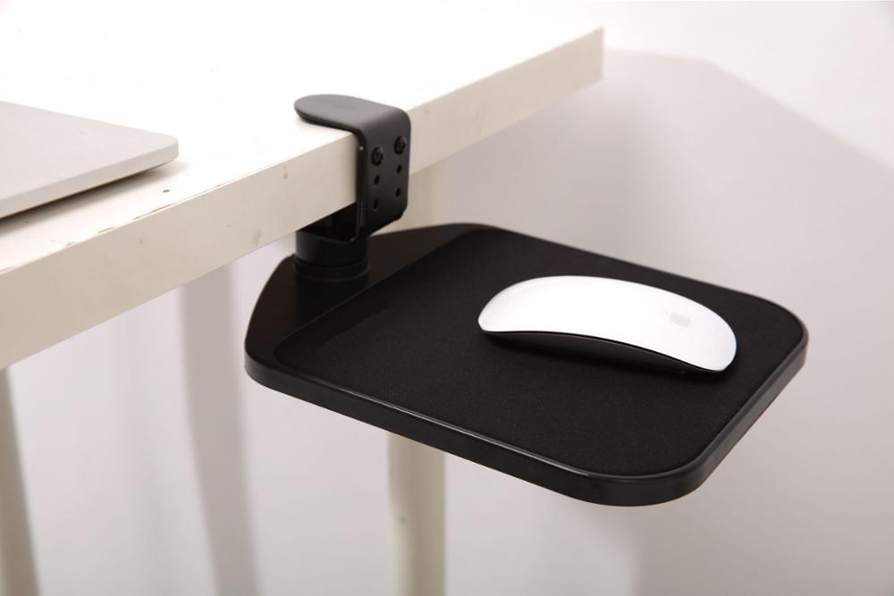 Desktop Mouse Tray Mouse/ keyboard Support Bracket Extension Board to Extend The Desktop Adjustable: Black