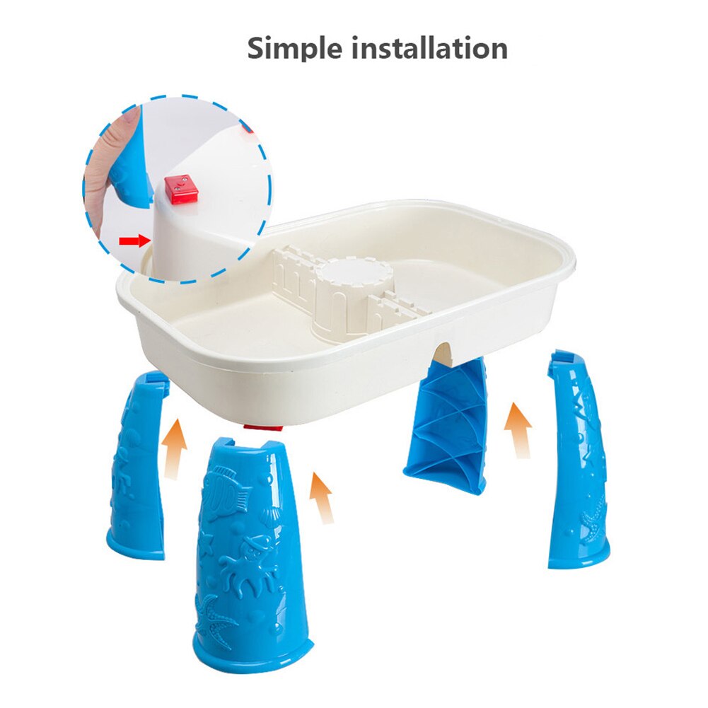 Berging Strand Zand Speelgoed Set Zomer Met Activiteit Tafel Assortiment Graven Pit Plastic Baggeren Tool Seaside Niet Giftig