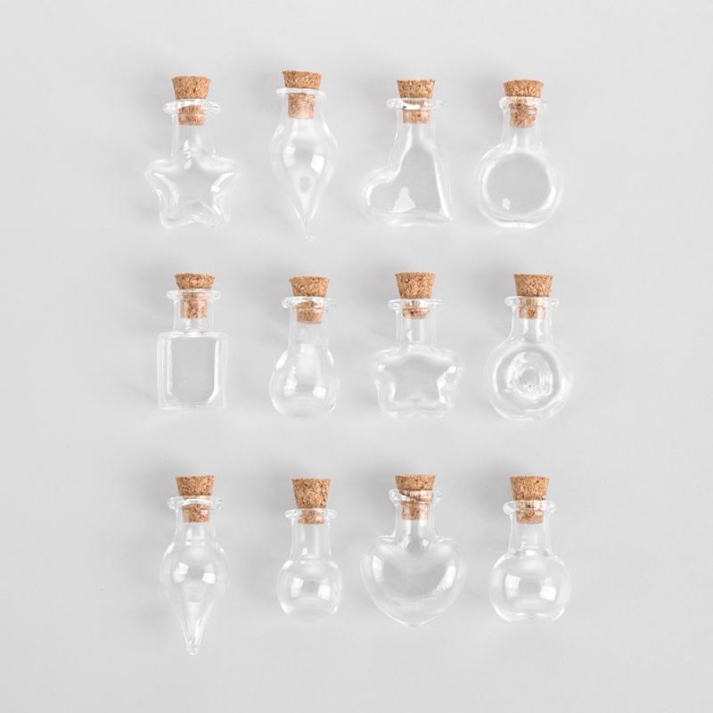 Mini bouteille de souhait en verre avec bouchon en liège, 10 pièces, petites bouteilles de souhait à dérive claires pour fête de mariage, fournitures de décoration de maison