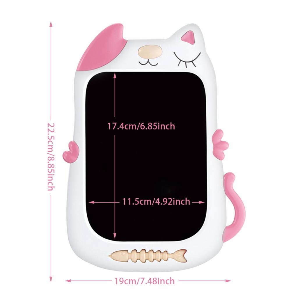 LCD Writing Tablet Pad 8.5 Inch Electronic Pads Cat Gradient Drawing Board for Kids Office Blackboard with Lock Function