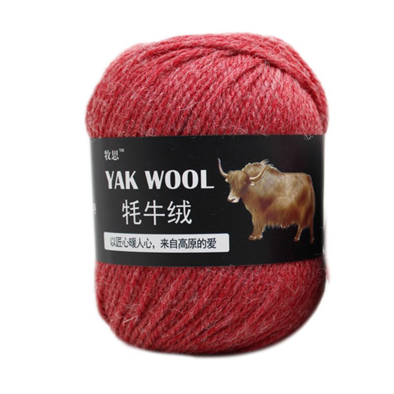 100g Artificial Yak Wool Thread Hand Knitted Crochet Medium Thick Worsted Yarn 2XPC: E