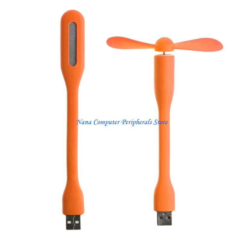 Ventilador USB USB F68C LED LED Flexible flexible Ventilador enfriamiento con lámparas para: Naranja