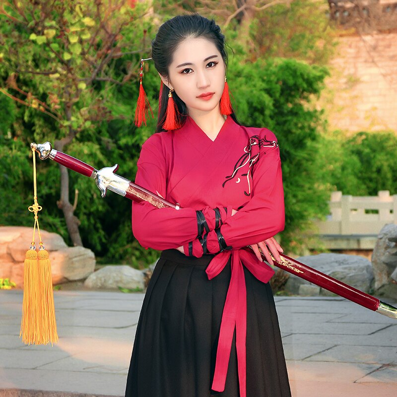 Ancient Chinese Costume Tang Dynasty Hanfu Dress Women Traditional Hanfu Princess Dance Clothing White Red Outfit Dancewear