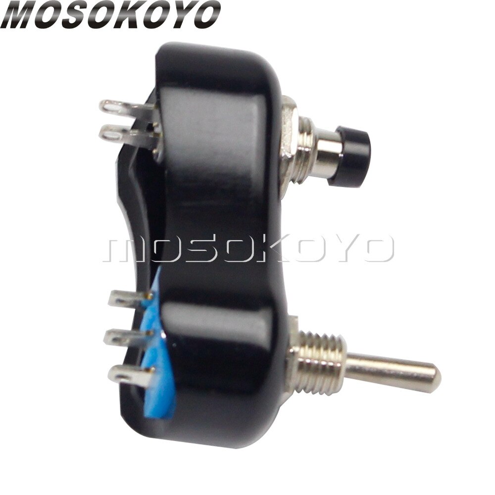 CNC Aluminum Black Mini Handlebar Switch Button Cafe Racer On/Off Switch 7/8" 1" Bar for Harley Chopper Bobber XS650 22/25mm