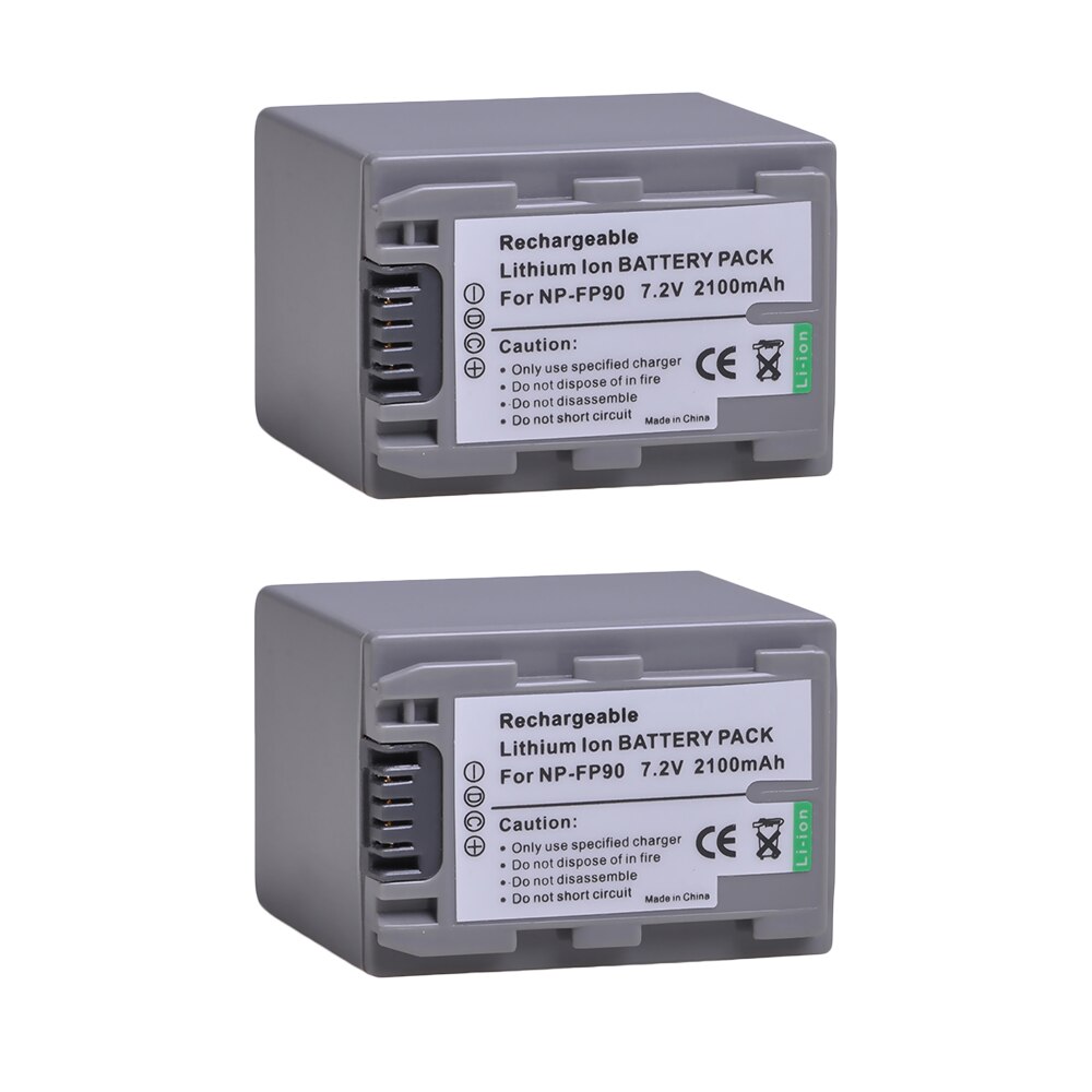 NP-FP90 NPFP90 Battery for Sony DCR-HC30 40 43E 85 94E 96 DCR-SR30 60E 70E 80E 100 Camcorders as NP-FP30 FP50 FP60 FP70 FP71: 2 battery