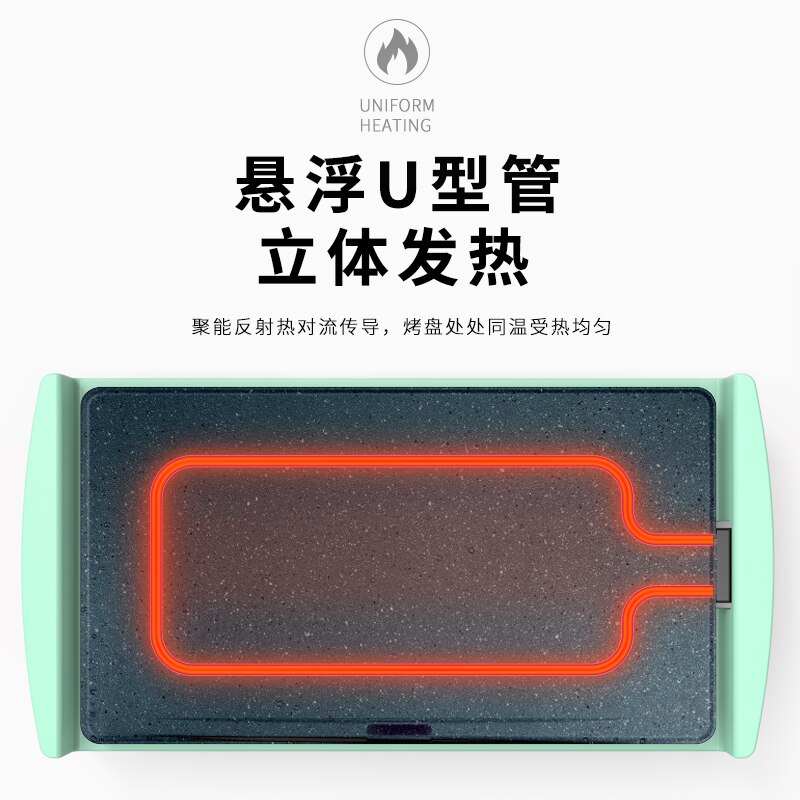 Four électrique domestique coréen, appareil de Barbecue sans fumée, antiadhésif, plaque chauffante, poêle à viande, Teppanyaki