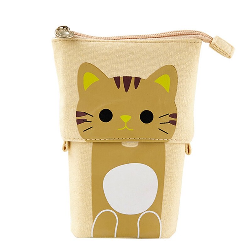 Trousse à crayons rétractable, jolie trousse Kawaii en toile pour filles et enfants, porte-crayon, fournitures scolaires