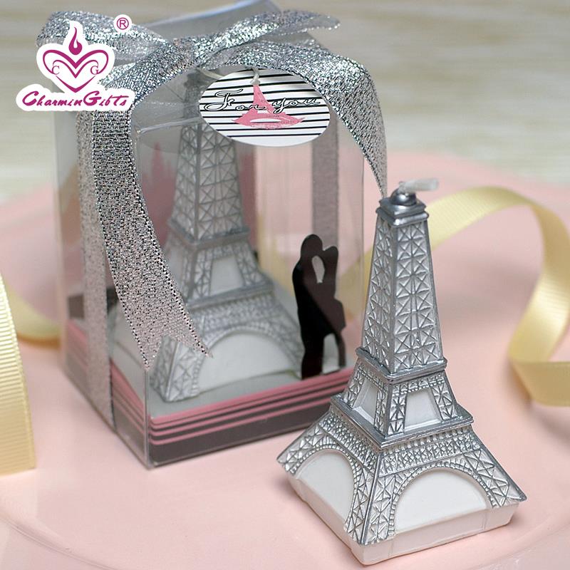 Eiffel Tower Candles In Box Wedding Bridal Shower Party Favor Guest Novelty