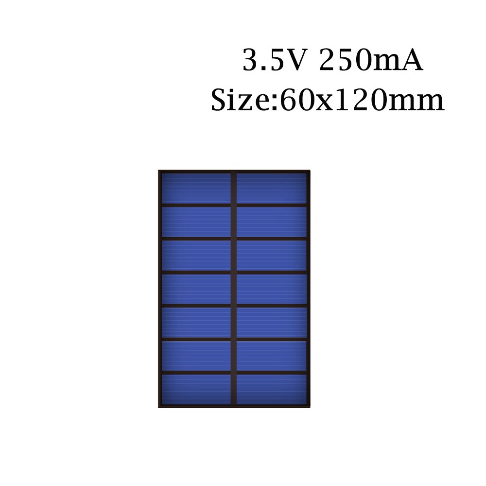 Poly 3 3.5 4 V VDC Solar Panel 60 120 150 160 250 mA 3V 3.5V 4V DIY Mini Solar Battery Cell Phone Charger Portable: 3.5V 250mA