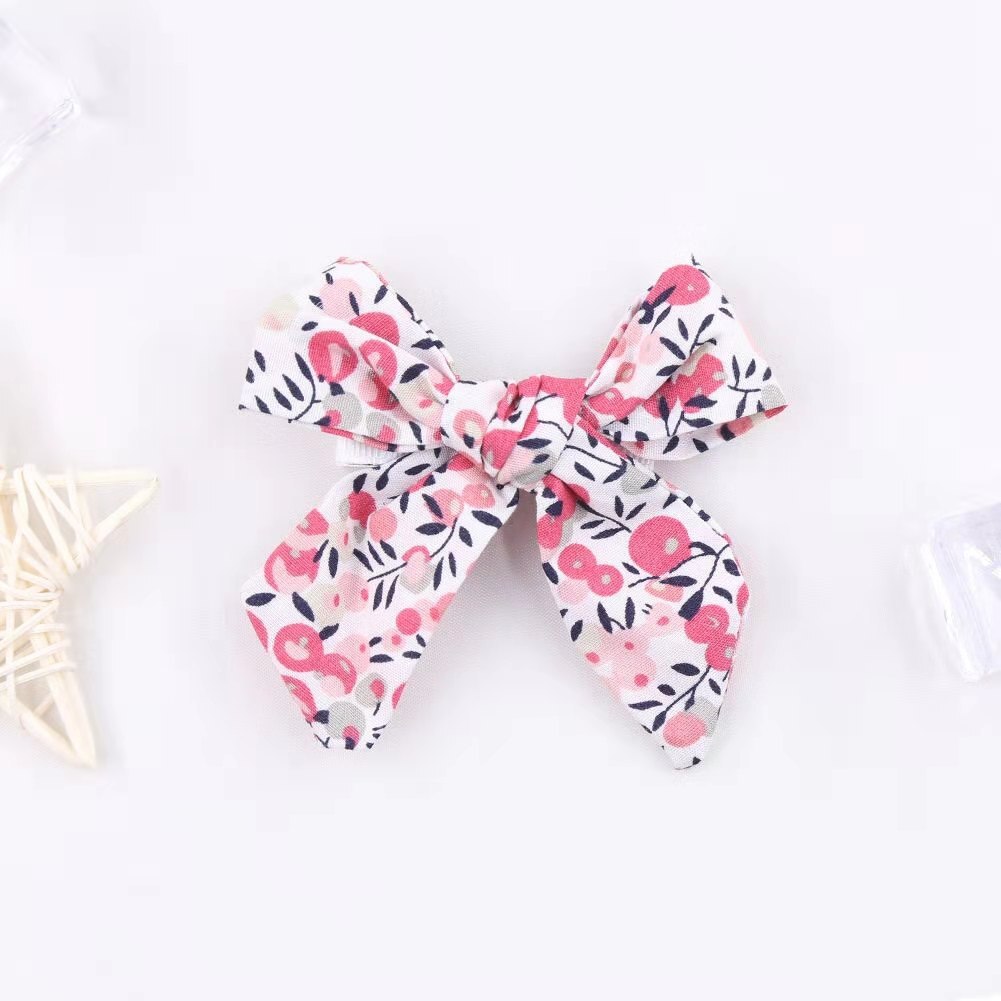 8 unids/lote bebé pinza para el pelo con lazo para niñas algodón accesorios de pelo para niño playa Clips laterales niños mariposa broches niño sombreros