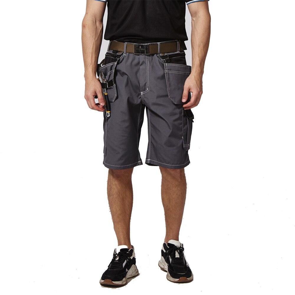 Summer Work Shorts For Men Utility Pockets Work Pants Workwear Trousers: Dark Grey / 2XL-185-96cm