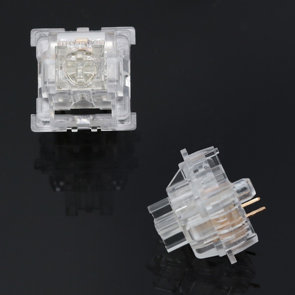 Outemu Transparent Mechanical Keyboard Switches Linear MX Switches 45/65gf 3pin RGB Game Switches for White Shaft
