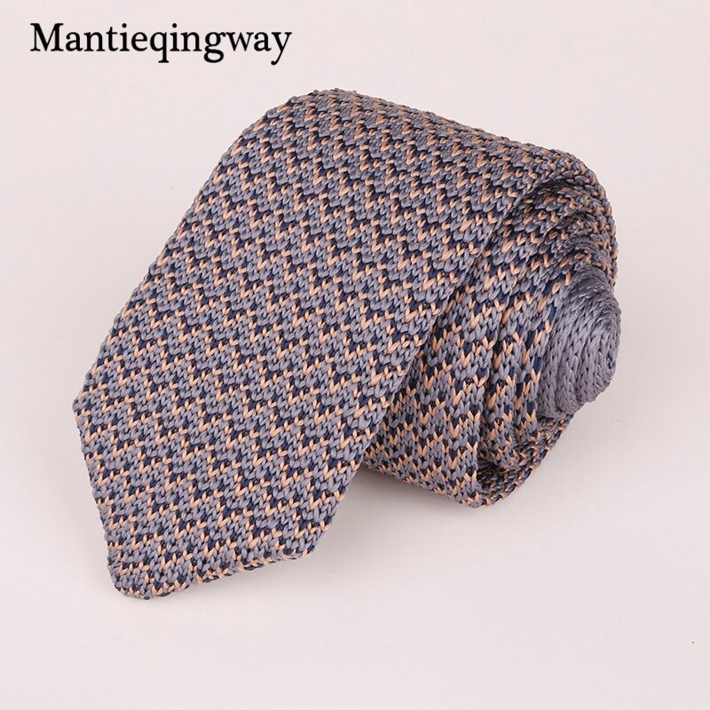 6 Cm Knit Gebreide Ties Voor Mens Pak Stropdas Effen Kleur Skinny Mannen Geweven Gravatas Slim Sjaaldassen Hals tie