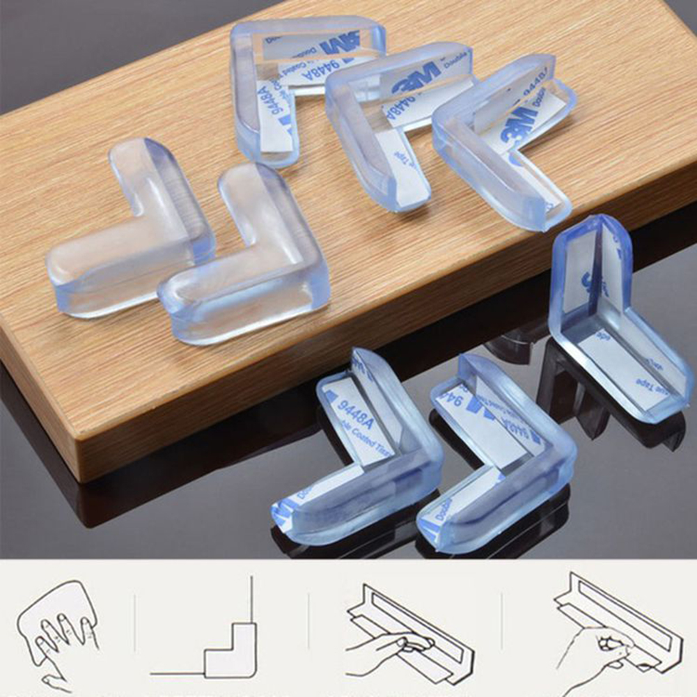 4Pcs Kinderen Veiligheid Clear Anti Collision Hoek Rand Bumpers Guards Protectors