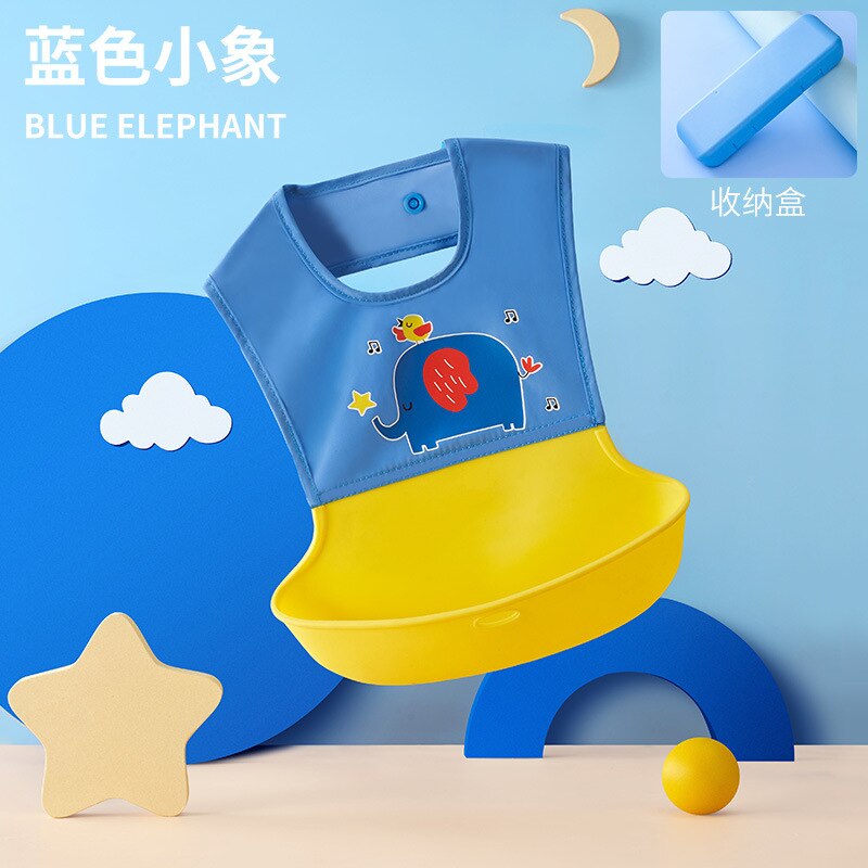 Tasca di riso rimovibile 0-5T bavaglino per bambini neonato grembiule senza maniche Bandana cartone animato disegno bavaglino bavaglino impermeabile per bambini