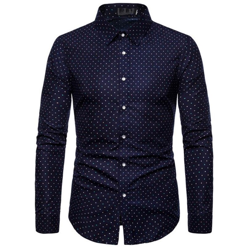 Sommer mænds business casual langærmet skjorte slim skjorte stor størrelse mænds skjorte: M