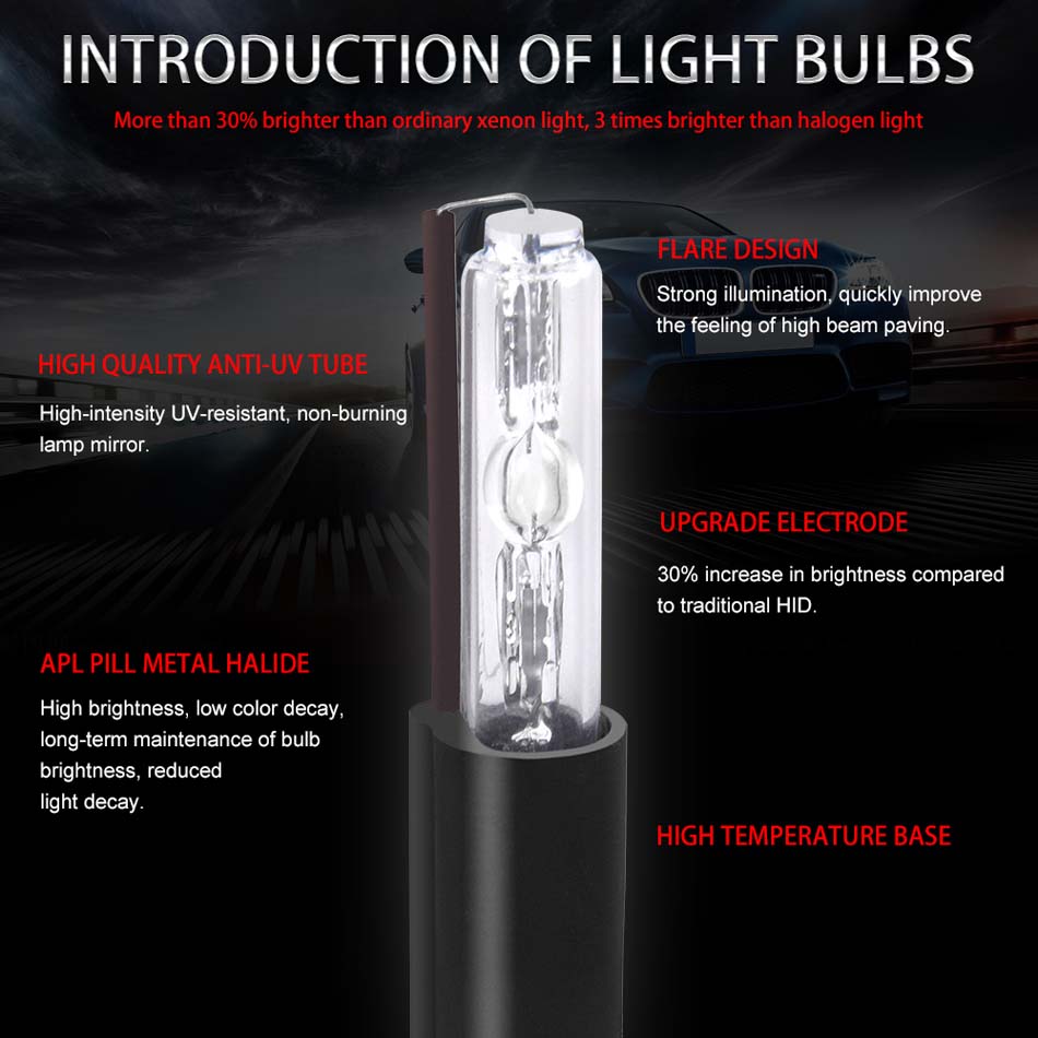 S21 Special Replacement HID Xenon Bulb For Koito Q5 3.0 Inch Bi-Xenon Projector Lens Headlight Bulb Replace 12V 35W 6000K Lamps