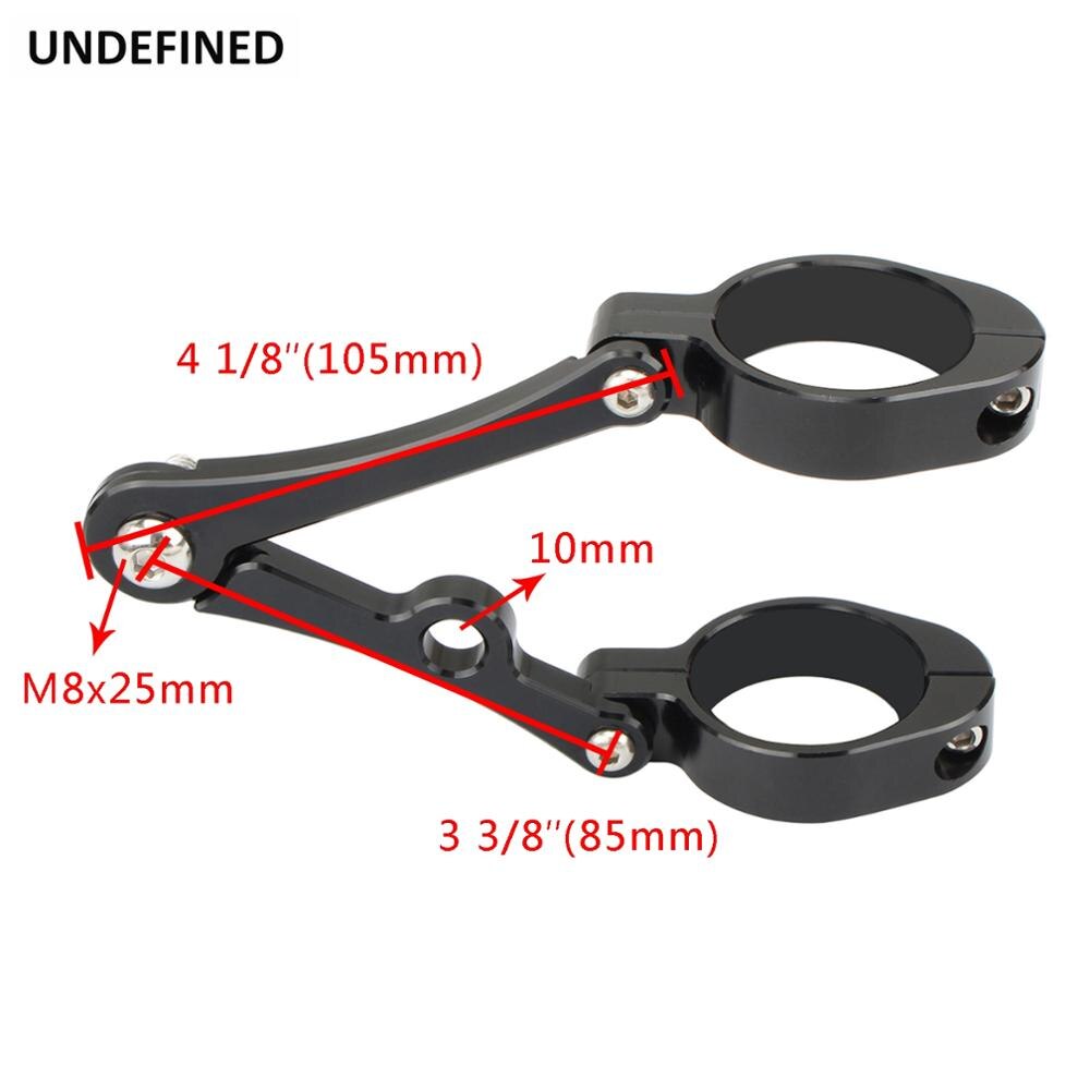 Motorcykel forlygte beslag montering klemme 35mm-37mm gaffel rør holder til harley dyna chopper bobber cafe racer universal sort