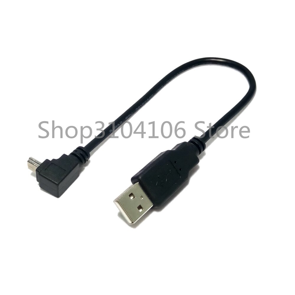 USB 2.0 Male to Mini USB B Type 5pin 90 Degree Up & Down & Left & Right Angled Male Data Cable 0.25m/0.5m