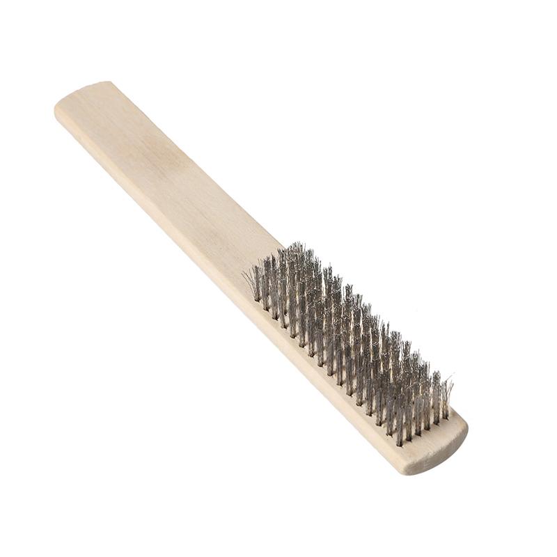 Soft Steel Wire Brush Comfortable Grip Handle 6-Row Steel Wire Brush Scrub for Cleaning