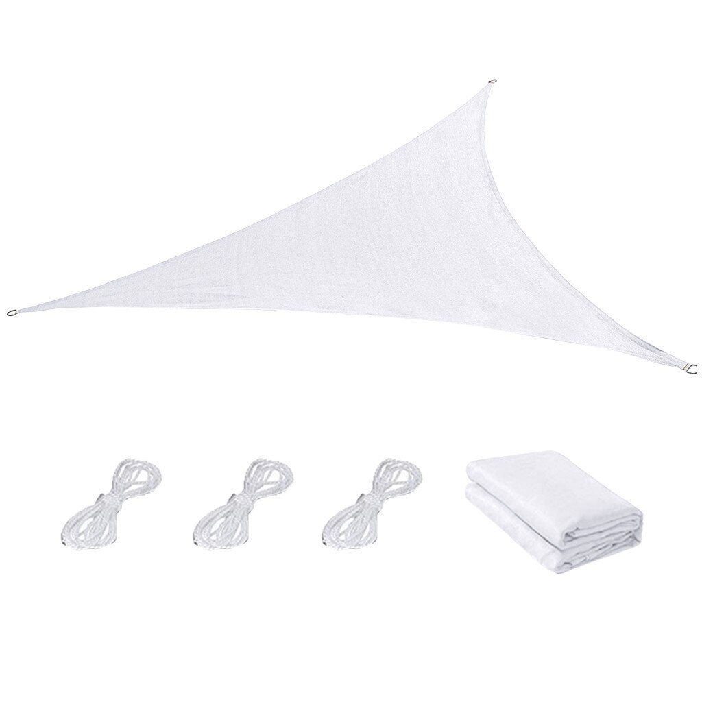 Auvent d'extérieur, pare-soleil équilatéral et triangle, en tissu Oxford, balançoire de jardin pour l'extérieur: White L