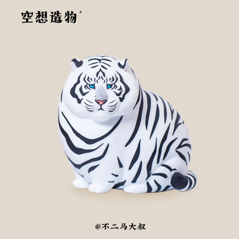 Ægte buttet tiger gul tiger hvid tiger sort tiger fantasi skabelse kat klokke computer desktop dekoration sød dukke: Hvid tiger