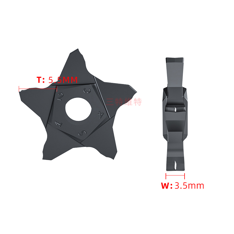 Pchr 16-24 Pchl 16-24 PCHR12-24 PCHR16-24 PCHR20-24 PCHR25-24 Voor Penta24 Pentagram Insert Sleuf Draaibank Houder Cnc: Bruin