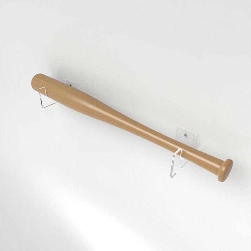 Soporte de pared de bate de béisbol para pantalla Horizontal resistente se adapta a cualquier soporte pelota de béisbol incluida) o (Hardware de Softball acrílico L5H5
