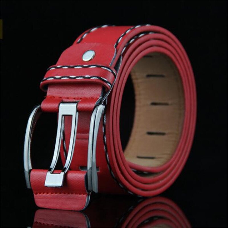 Mænd kvinder bælter punk stil retro business bælter mandlige pu læderrem luksus pin spænde bælter ceinture homme