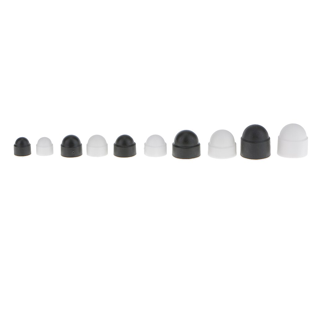 10Pcs M8 Dome Head Bolts White Dome Bolt Nut Protection Caps Covers Exposed Hex 13mm Spanner Building DIY Materials Screws