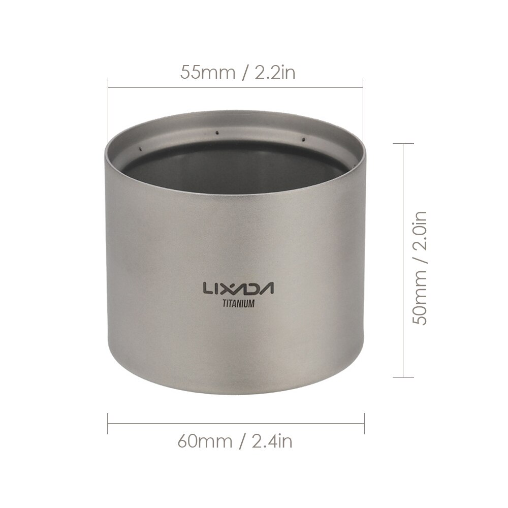 Lixada Mini Alcohol Stove Lightweight Titanium Liquid Spirit Alcohol Stove Furnace for Outdoor Camping Backpacking Hiking