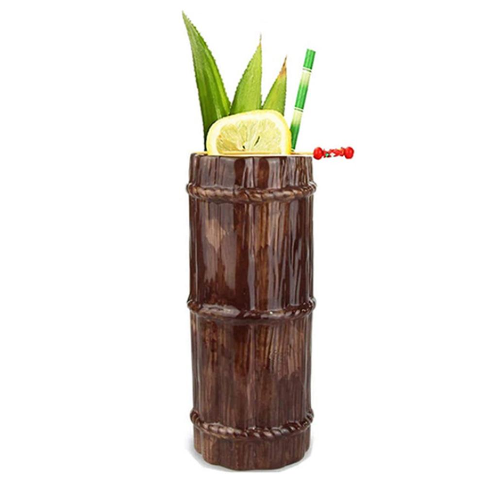Tiki Cup Cocktail Set Of 4-Ceramic Hawaiian Party Cup Drink Exotic Cocktail Tiki Bar Hawaiian Party Bar Supplies: 04