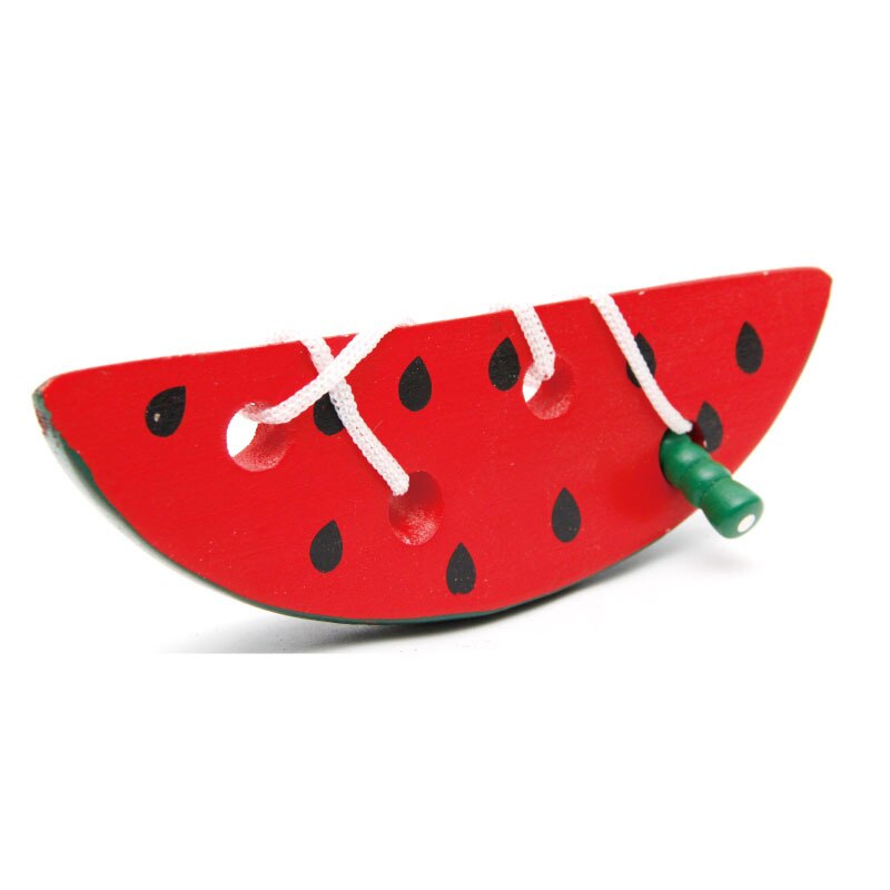 Baby DIY Wooden Toys Puzzle Blocks Ball Run Track Assembly Games 0-12 Months Infant Montessori Toys Educational Toy Kids: watermelan L