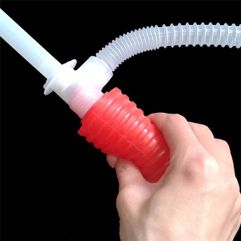 Portable voiture manuel main Siphon pompe tuyau gaz huile pompe de transfert en plastique