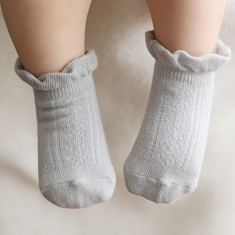 Summer Cotton Mesh Baby Socks Anti-Slip Toddler Infant Sock Princess Lace Ankle Socks For 0-24Months