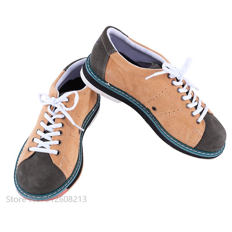 Chaussures de Bowling pour hommes, baskets professionnelles respirantes en cuir avec semelle antidérapante pour l&#39;entraînement, tailles 6 à 11